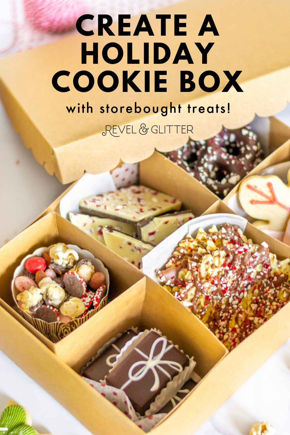 Create a holiday cookie box with store-bought treats!