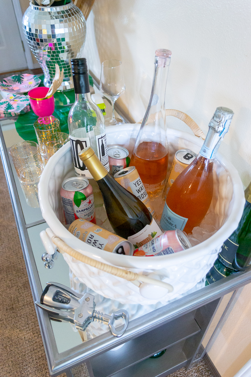 How To Host Your Own DIY Charcuterie Box Party; wine bucket