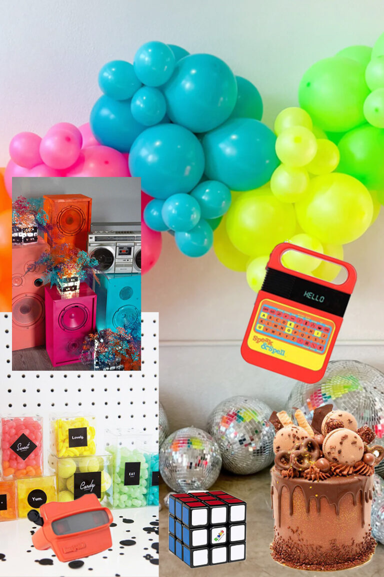 80s-Inspired 50th Birthday Party Inspiration Boards